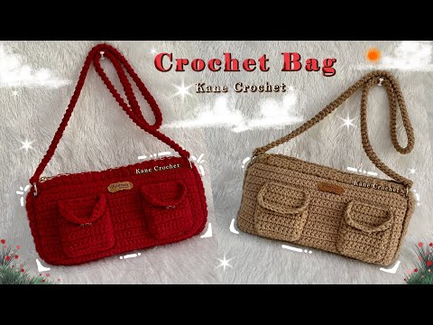 Видео: СУМКА КРЮЧКОМ ✨ Идеи для вязания сумок через плечо 😊 Одинарный столбик крючком