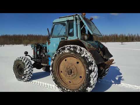 Видео: Первый выезд после установки моста газ -66 на трактор МТЗ -80