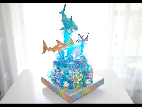Видео: торт акулы 2 \ shark cake
