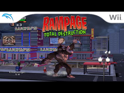Видео: Rampage: Total Destruction | Эмулятор Dolphin 5.0-15105 [1080p HD] | Nintendo Wii