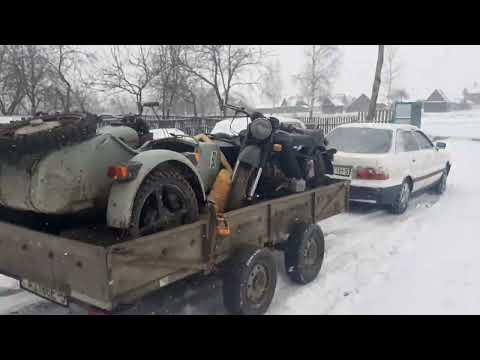 Видео: Прохват на мотоциклах Днепр, Урал, К 750, Kawasaki