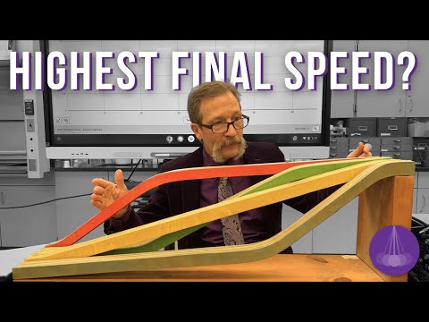 Видео: Одинаковая высота, разная форма рампы — какой из них развивает наибольшую конечную скорость?