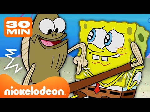 Видео: Губка Боб | 30 МИНУТ лучших моментов рыбы Фреда! | Nickelodeon Cyrillic