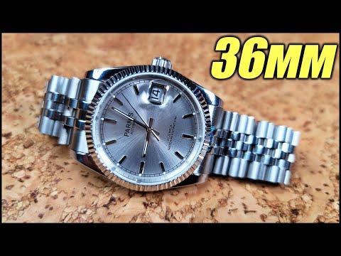 Видео: Маленький Хомажик Ролика c Aliexpress 2021 (Parnis Rolex Datejust 36mm Homage)