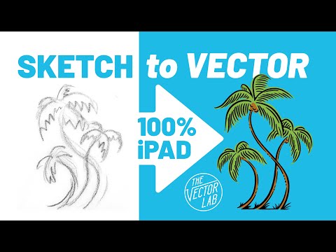 Видео: Учебное пособие по Procreate для iPad: создание векторной графики из черновых набросков