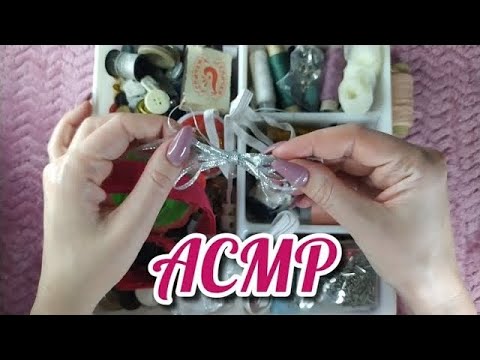 Видео: АСМР коробка с нитками, разбираю хлам • ASMR близкий шепот, старые пуговицы, мурашки