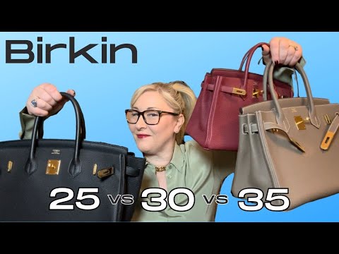 Видео: HERMES BIRKIN 25 против 30 против 35 | Подробное сравнение и обзор. Что лучше?