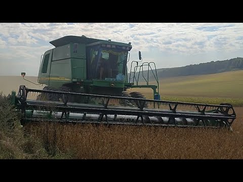 Видео: Молотимо сою. John Deere 9750 STS🐉💚👍💪
