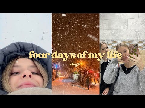 Видео: Ноябрьский влог// учеба📚 зя 🍏 снег ☃️ покупки 🛒