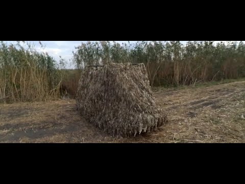 Видео: Лодка-Скрадок для охоты на утку, гуся. Маскировка лодки ПВХ / Видеообзор