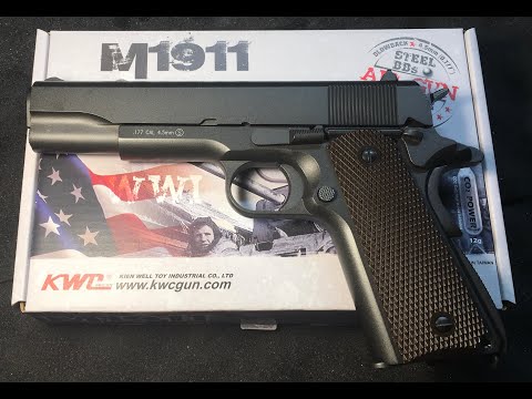 Видео: Обзор пневматического пистолета Colt 1911 от KWC