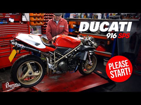 Видео: Заведётся ли он через 17 лет? Ducati 916 SPS