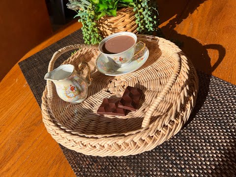 Видео: Round tray with handles Круглый поднос с ручками  Загибка "Канадка" от Елены