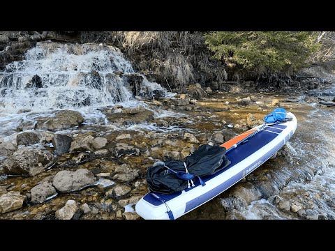 Видео: Боровичские пороги. Сплав по Мсте на SUP в марте.