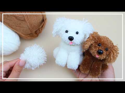 Видео: Милая Собачка из Помпонов Нравится Всем! 🐕🧶Как сделать собачку💛 Cutest Yarn Dog - How to Make