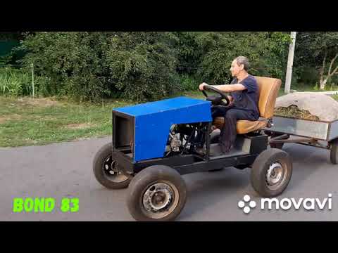 Видео: Самодельный трактор,с мотором от Дельта Альфа