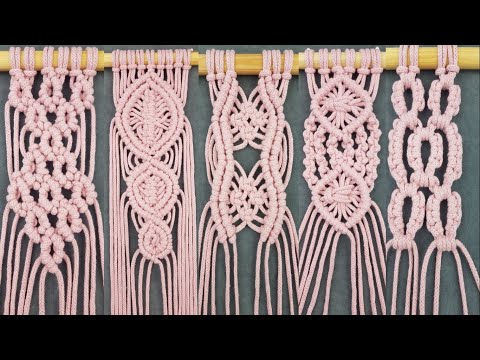 Видео: 5 Easy MACRAME KNOTS | 5 простых узоров в МАКРАМЕ