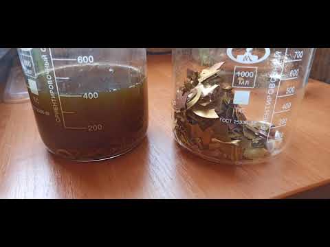 Видео: меланж 1кг посеребренного материала, с последующим восстановлением каустической содой и сахаром.