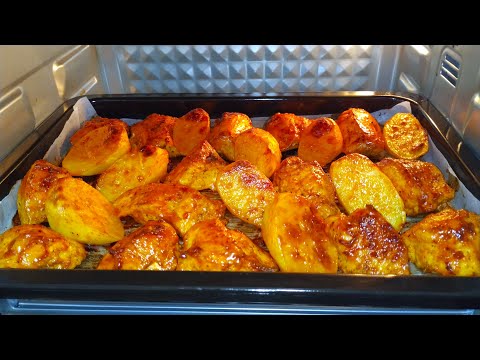 Видео: Курица с Картошкой Обалденно вкусный рецепт! Лучший Кисло-Сладкий Соус для Курицы💯