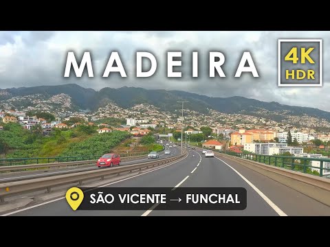 Видео: Вождение по МАДЕЙРЕ, Португалия 🇵🇹 | Сан-Висенте → Фуншал | 4K HDR Живописный тур