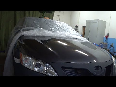 Видео: Toyota camry 40 из тотала в идеал. Немного сборки, красим бампера.