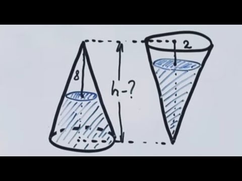 Видео: Конустың көлемін табуға есептер. Конус биіктігін анықтауға берілген есептер.