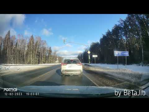 Видео: А-130 (Варшавское шоссе) [д. Доброе → с. Ознобишино → п. Щапово] февраль 2023