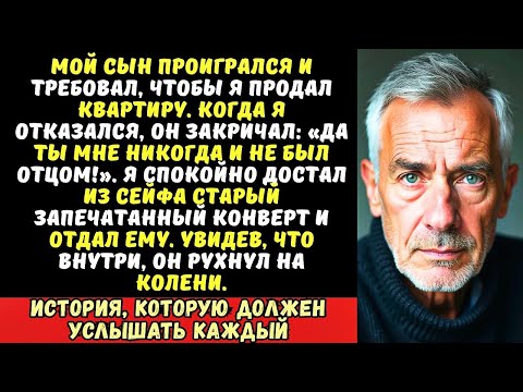 Видео: «Ты мне не отец!» — закричал сын, когда я отказался платить его долги. Я молча протянул ему конверт…