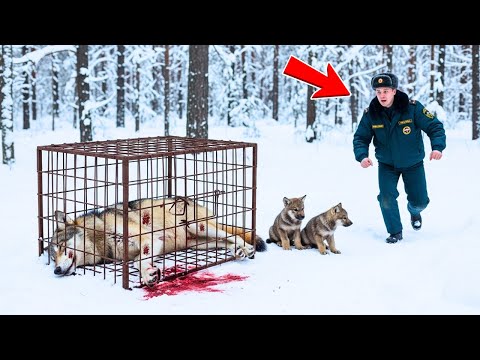 Видео: Волчата-сироты у мертвой матери. Идет браконьер. Поступок полицейского спас его душу.