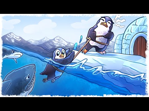 Видео: ЗДЕСЬ НУЖНО СПАСАТЬ ДРУГА!!! УГАРНЫЕ ПИНГВИНЫ!!!