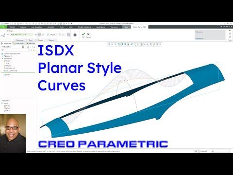 Видео: Creo Parametric - ISDX | Инструмент стиля - Плоские кривые