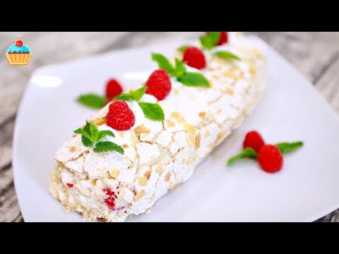 Видео: ШИКАРНЫЙ МЕРЕНГОВЫЙ РУЛЕТ С МАЛИНОЙ, ОРЕХАМИ И КОКОСОМ - ну, оОчень вкусный!