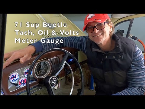 Видео: Проводка 101 для тахометра, датчика давления масла и вольтметра Sup Beetle 71