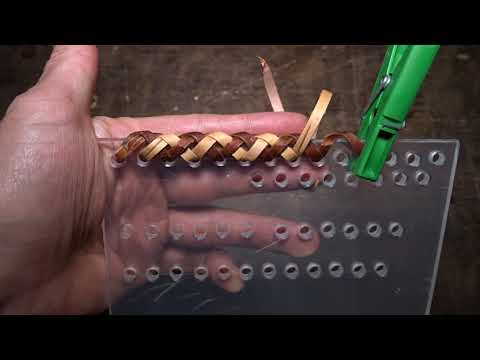 Видео: Прошивка края берестяной лентой в 2 и 4 ленты.