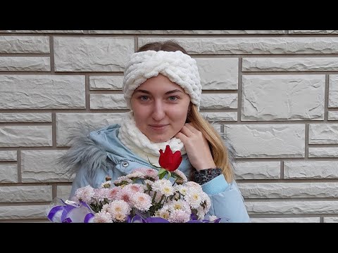 Видео: #повязка #ализе МК Повязка на голову из Ализе пуффи (обратите внимание на описание)