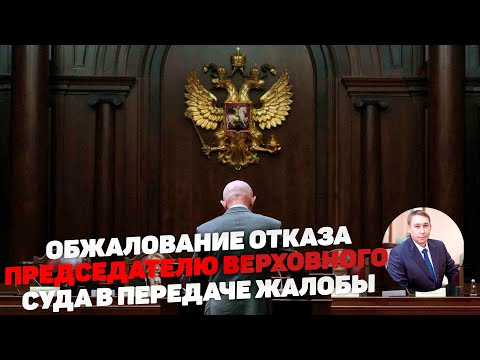 Видео: Обжалование Председателю Верховного суда РФ