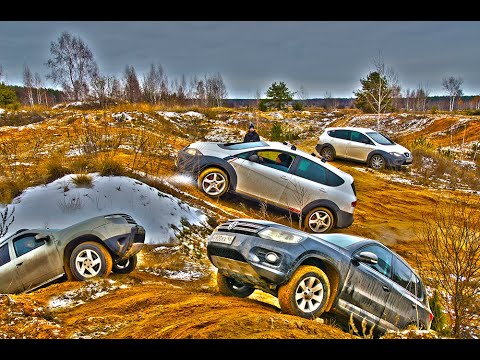 Видео: ЗАРУБА В КАРЬЕРЕ.  SEAT ALTEA FREETRACK vs VOLKSWAGEN TIGUAN, PASSAT, NISSAN LEAF, RENAULT DUSTER