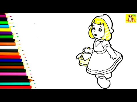 Видео: Раскраска Рисунок для детей Красная Шапочка.Мультик Раскраска.
