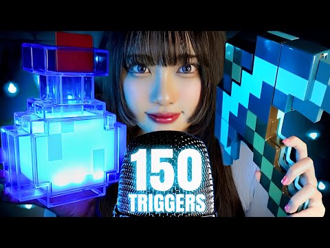 Видео: ASMR 150 триггеров за 15 минут😪(Празднование 1,5 миллиона подписчиков)