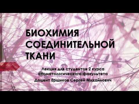 Видео: Лекция 15 БИОХИМИЯ СОЕДИНИТЕЛЬНОЙ ТКАНИ