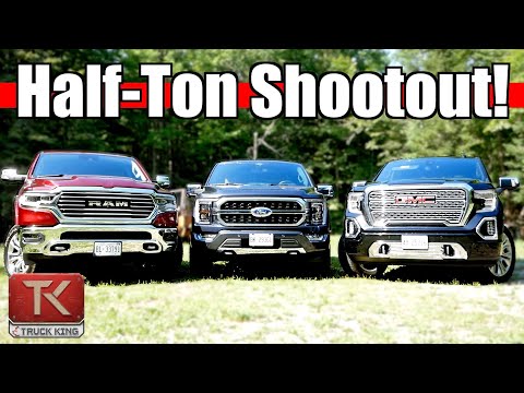Видео: Ford F-150 против Ram 1500 против GMC Sierra: в поисках ЛУЧШЕГО полутонного пикапа, продаваемого ...
