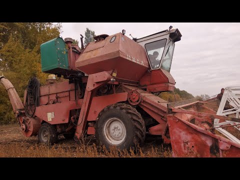 Видео: Молотимо сиру сою на Нива Ск5, дискування під озимі на тракторі Т-150К