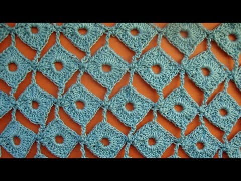 Видео: Узор вязания крючком Ромбы Crochet pattern 20