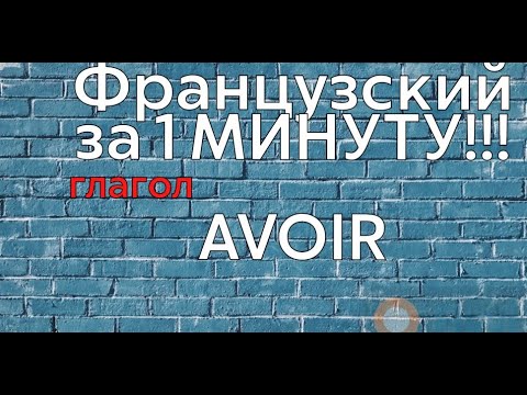 Видео: Как выучить французский язык за 1 минуту! Изучаем ГЛАГОЛ avoir!