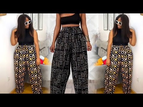 Видео: Как выкроить и сшить простые брюки-палаццо 2-в-1 с эластичной талией и карманом (для начинающих)