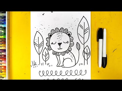 Видео: Как нарисовать ЛЬВА - урок рисования для детей от РыбаКит