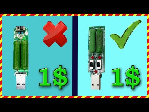 Видео: USB нагрузочный резистор для теста Power Bank (Повербанк) из Китая с AliExpress 1А 2А 3А