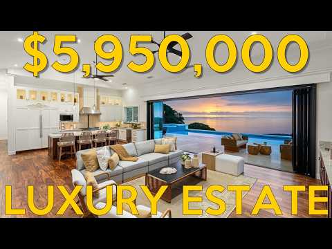 Видео: Экскурсия по особняку стоимостью 5 900 000 долларов на Гавайях, расположенному на участке площадь...