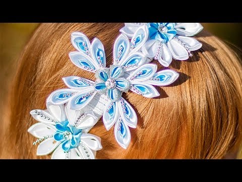 Видео: Ободок Канзаши "Новогодний" / DIY:  A headband Kanzashi on new year