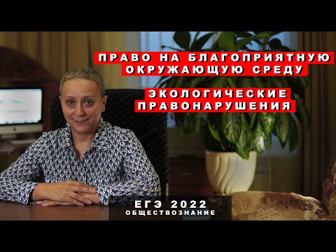 Видео: Право на благоприятную окружающую среду. Экологические правонарушения | #ЕГЭ обществознание 2022